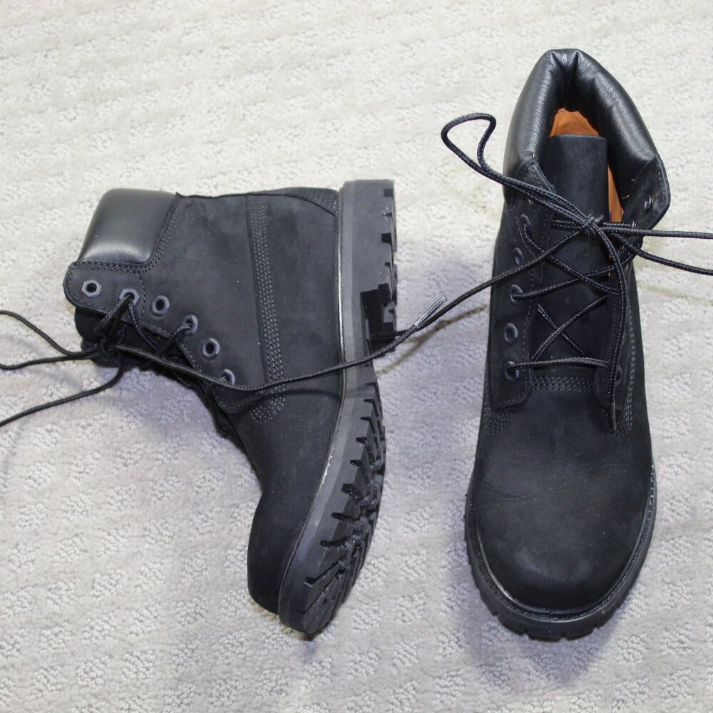 Timberland Premium 6" Women’s Size 7 M Black Waterproof Hiking Boots Leather